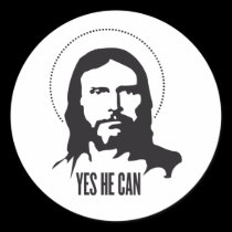 Jesus yes he can stickers