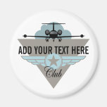 Jet Aeroplane Wing Club Fridge Magnet