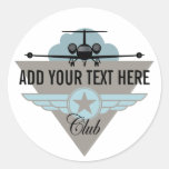 Jet Aeroplane Wing Club Sticker