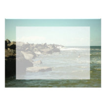Jetty Rocks Inlet Pelican Sky Ft. Pierce Florida Custom Announcements