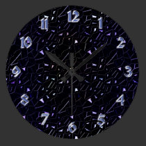 Jeweled Night Sky Rainbow Glitter Wall Clock wall clocks