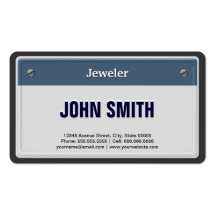 Jeweler - Cool Car License Plate Business Card