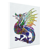 Jewelled Dragon Gallery Wrap Canvas