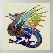 Jewelled Dragon Poster