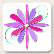 Jewelled Flower Beverage Coasters