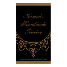 Jewelled Glam Business Card, Gold