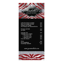 Jewellery Rack Card Zebra Luxury Sparkle Silver Re
