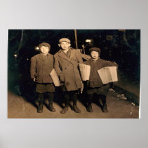 JEWISH BOYS SELLING NY NEWSPAPER - AROUND 1895 POSTERS