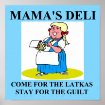 jewish mama guilt and latkes print