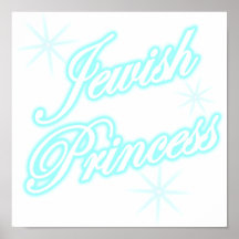 Jewish Princess bright blue Poster