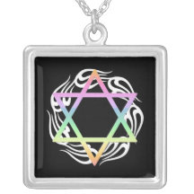 Jewish Star Colours Pendant