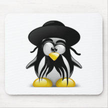 Jewish Tux (Linux Tux) Mouse Pad