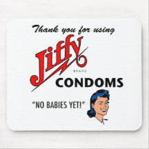 Jiffy Brand Condom Gear! Mouse Pads