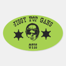 Jiggy Pop Gang Otis The Police Man Cop Sticker