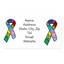Jigsaw ribbon business cards
