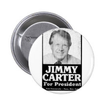 Jimmy Carter Distressed Black And White Buttons