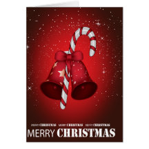 Jingle Bells Candy Cane Blank Card