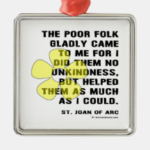 Joan of Arc Kindess Christmas Tree Ornament