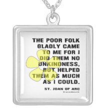 Joan of Arc Kindess Personalized Necklace