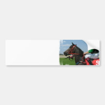 Jockey and Horse Bumper Sticker