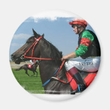 Jockey and Horse Magnet