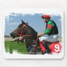 Jockey and Horse Mouse Pad