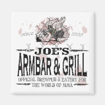 Joe's Armbar & Grill MMA Gear Refrigerator Magnets
