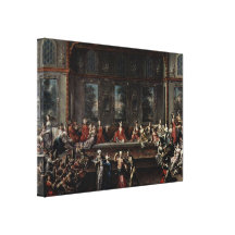 Johann Georg Platzer - Oriental Feast Detail Stretched Canvas Print