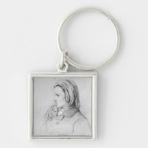 Johannes Brahms  aged twenty, 1853 Keychains