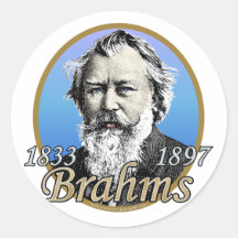Johannes Brahms Round Sticker