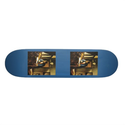 Johannes Vermeer's The Geographer (circa 1669) Skate Board Deck