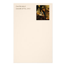 Johannes Vermeer's The Geographer (circa 1669) Custom Stationery