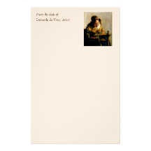 Johannes Vermeer's The Lacemaker (circa 1670) Stationery