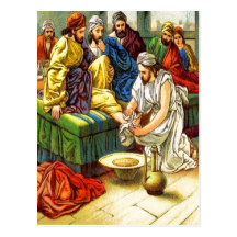 John 13:4-17 Washing the Disciples' Feet postcard