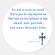john 3:16 scripture sticker