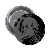 John Adams silhouette Pinback Buttons