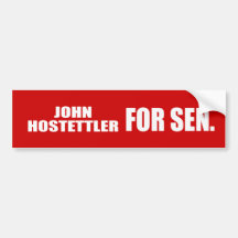 JOHN HOSTETTLER FOR SENATE BUMPER STICKER