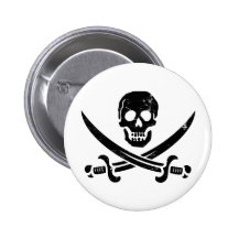 John Rackham (Calico Jack) Pirate Flag Jolly Roger Pins
