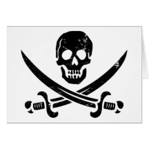 John Rackham (Calico Jack) Pirate Flag Jolly Roger Cards