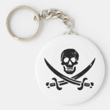 John Rackham (Calico Jack) Pirate Flag Jolly Roger Key Chain