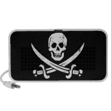 John Rackham (Calico Jack) Pirate Flag Jolly Roger Mini Speakers