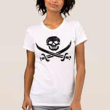 John Rackham (Calico Jack) Pirate Flag Jolly Roger T Shirts
