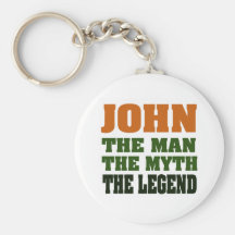 JOHN - the Man, the Myth, the Legend! Keychains