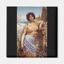 John William Godward - Ionian dancing girl Fridge Magnets