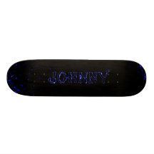 johnny blue lightning laser star custom skateboard