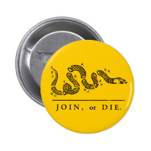 Join or Die - Libertarian Button