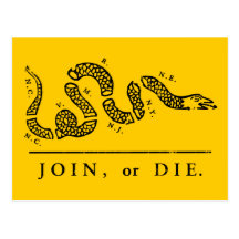 Join or Die - Libertarian Post Card