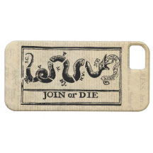 Join Or Die Woodcut on Declaration of Independence