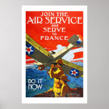 Join The Air Service and Serve In France Print