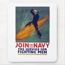 Join The NAVY - Sailor Riding Huge Bomb! Mousepad